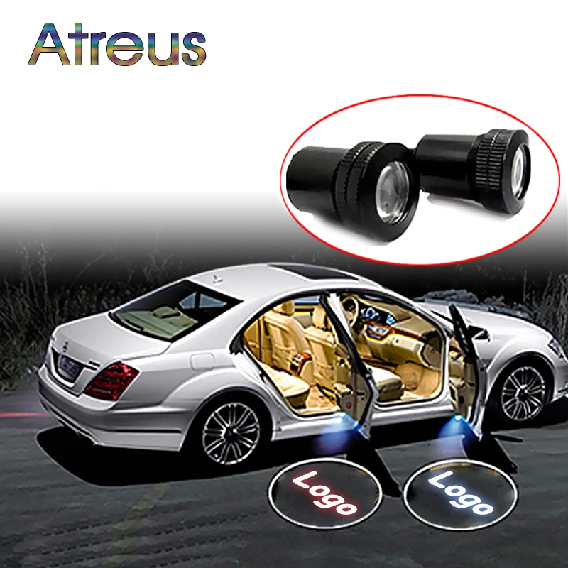 

Atreus 2X Car-Styling LED Door Welcome Lamp Logo Laser Light DIY For Lexus Mini cooper Hyundai solaris i30 Volvo xc90 s60 xc60