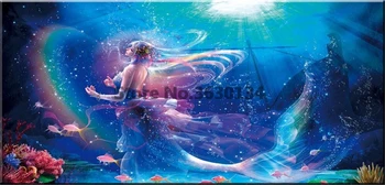 

3D Diy Diamond Painting Mermaid Full Square/Round 5D Diamond Mosaic Picture Diamond Embroidery Pattern Rhinestones