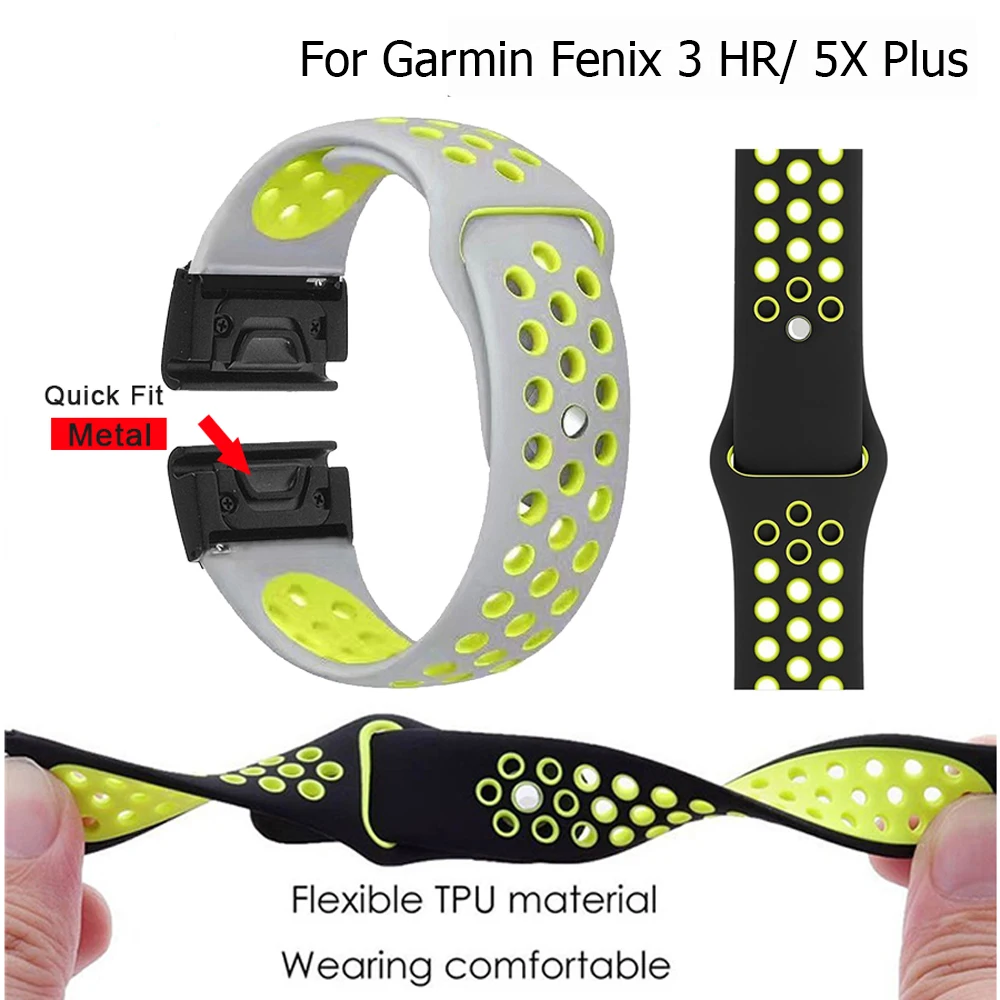 Силиконовые спортивные часы ремешок для Garmin Forerunner 945 935 Смарт быстросъемный