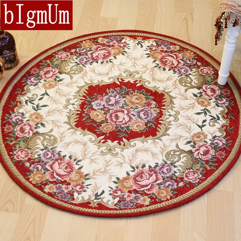 BIgmUm круглый коврик для чистки ковров, для дома, гостиной, Декор, мягкие дверные коврики, вышитые, спальни, коврики для пола, противоскользящие ковры