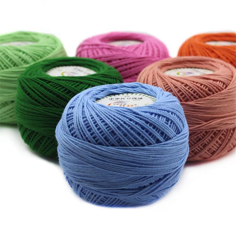 

1pc 3# Lace Yarn 100% Cotton Yarn for Crocheting Fine Combed Yarn Using 2.5mm Crochet 50g/pc