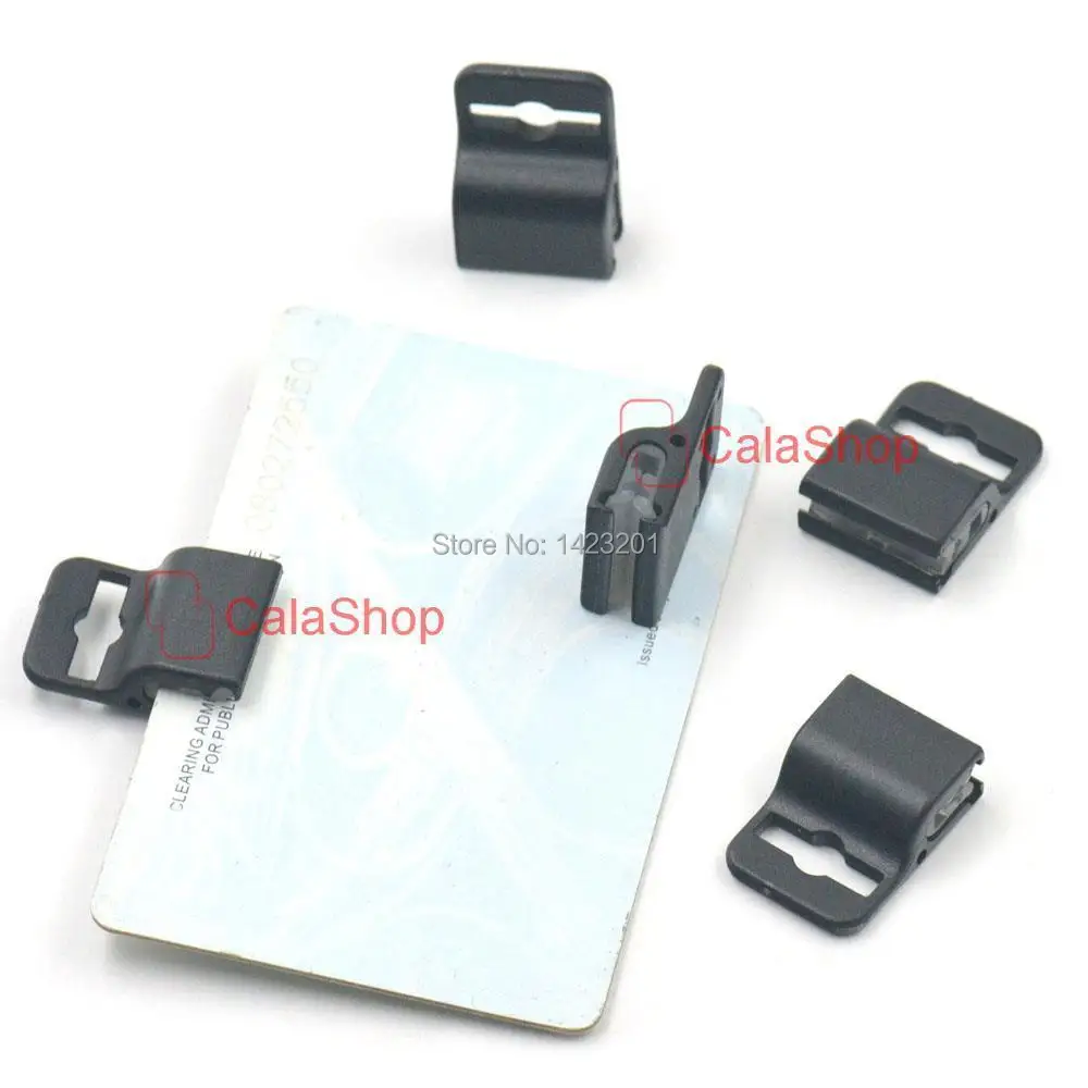 10 Pcs / Lot Plastic Black Gripper ID Badge Card Holder Clamp For