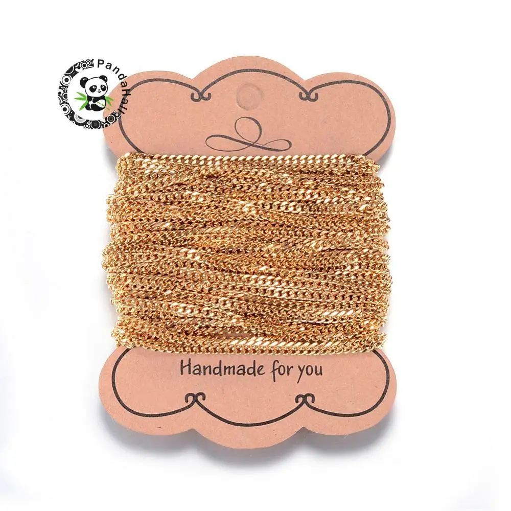 10m 304 Stainless Steel Twist Chains Curb Chains for Jewelry Making