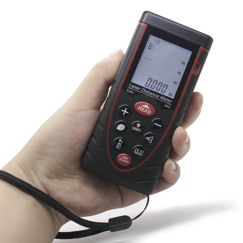 Promotion 50m Laser distance meter golf range finder volume measuring device measuring a meter