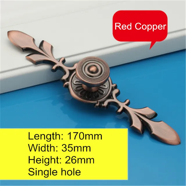 Cheap 170mm Red copper Zinc Alloy Kitchen Furniture handle bedroom drawer cabinet knobs pulls Cheap 170mm Red copper Zinc Alloy Kitchen Furniture handle bedroom drawer cabinet knobs pulls