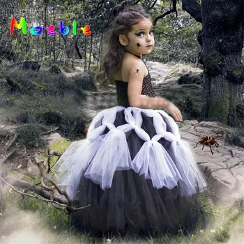 

Handmade knitted Spider Tutu Dress Baby Girls Dresses for Girls Halloween Costume Kids Cosplay Christmas Birthday Party Dresses