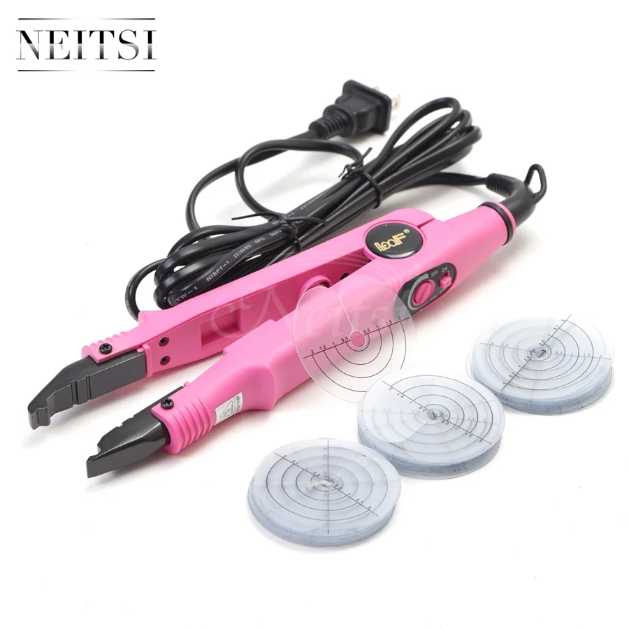 

Neitsi 50pcs Heat Protector+Professional Temperature Adjustment Hair Extensions Fusion Iron US Standard Plug Connector