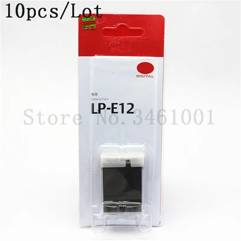 

10pcs/lot LP-E12 Battery LP E12 LPE12 Batteries For Canon EOS M M2 100D Kiss X7 Rebel SL1