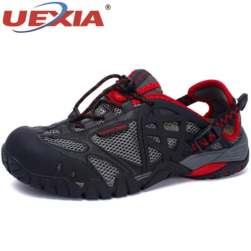 Yellow Chaussures Hommes 39 Dentelle Respirant La up Confortable Taille Sandales D'été Casual Mâle Qualité 47 Maille Uexia Couples Red Plus gray Plage Lumière Black qgIPp