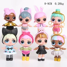 

8 colors 9cm BIG doll lol Doll Dress Up Baby Dolls serie Toys For Girls figurines 2018 hot sale Free Delivery