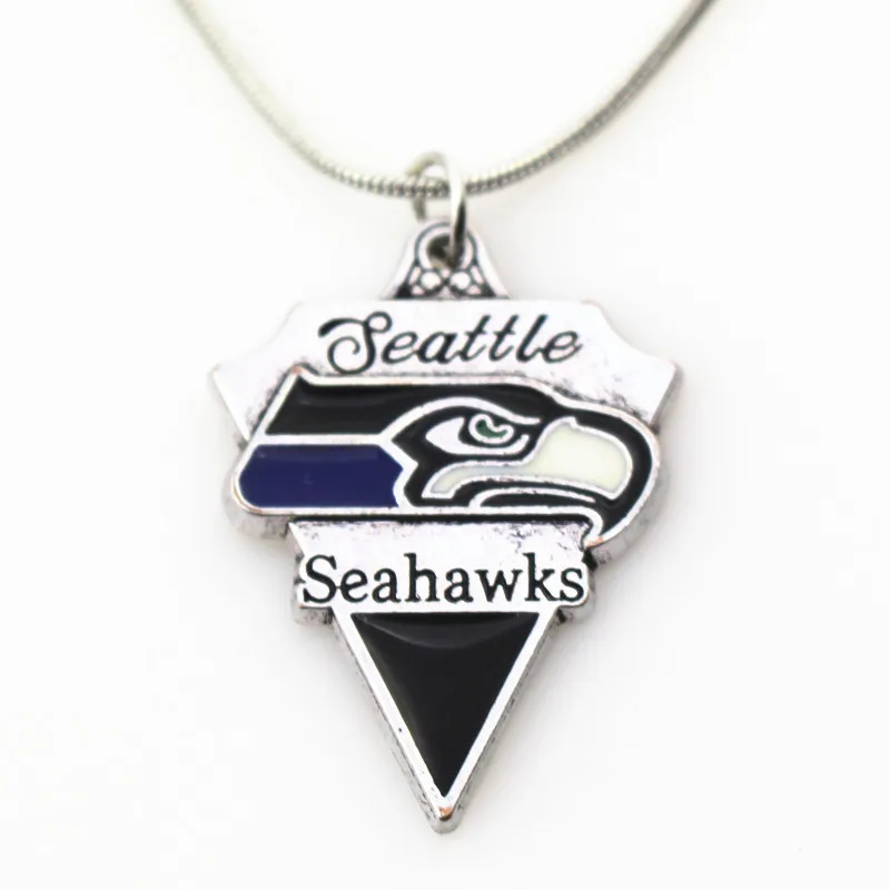 10pcs/lot Seahawks Football team sports necklace pendant Jewelry with