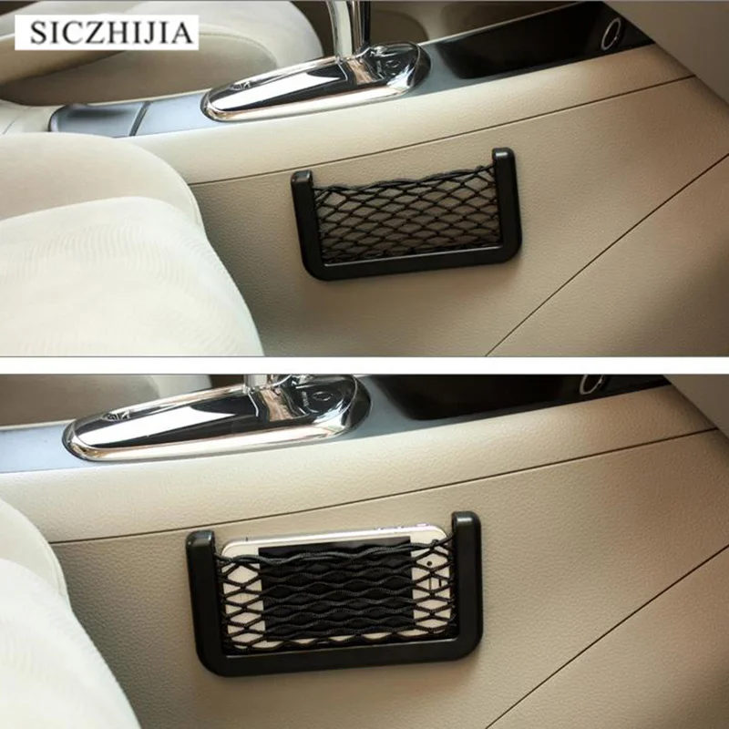 

1 hot sale car storage net stretch reel nylon bag pocket mesh bag for Suzuki SX4 SWIFT Alto Liane Grand Vitara Jimny S-Cross