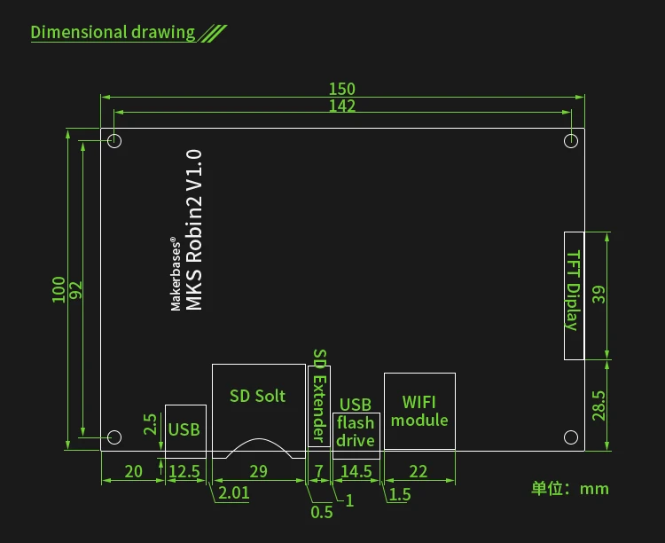 Материнская плата для 3D принтера MKS Robin2 STM32 интегрированная плата управления 32-битной рукояткой с сенсорным экраном TFT35 3,5 дюйма