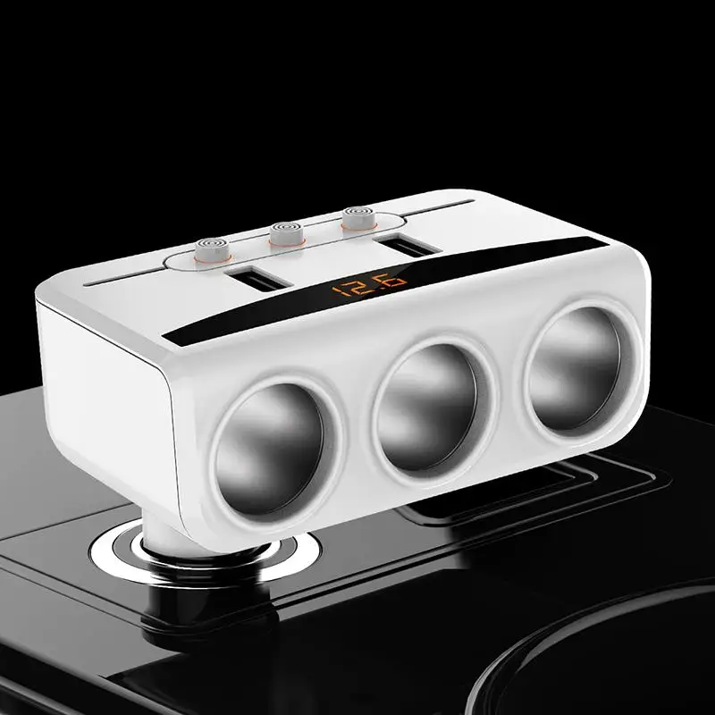 Smoking Car cigarette Lighter Sockets Splitter 3.1A USB Phone Charging