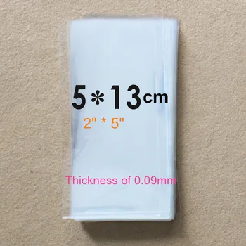 

Thickness of 3.543 mil 1.97"X5.12" Open Transparent Opp Plastic Packaging Bags 5x13cm -3000pcs/Lot