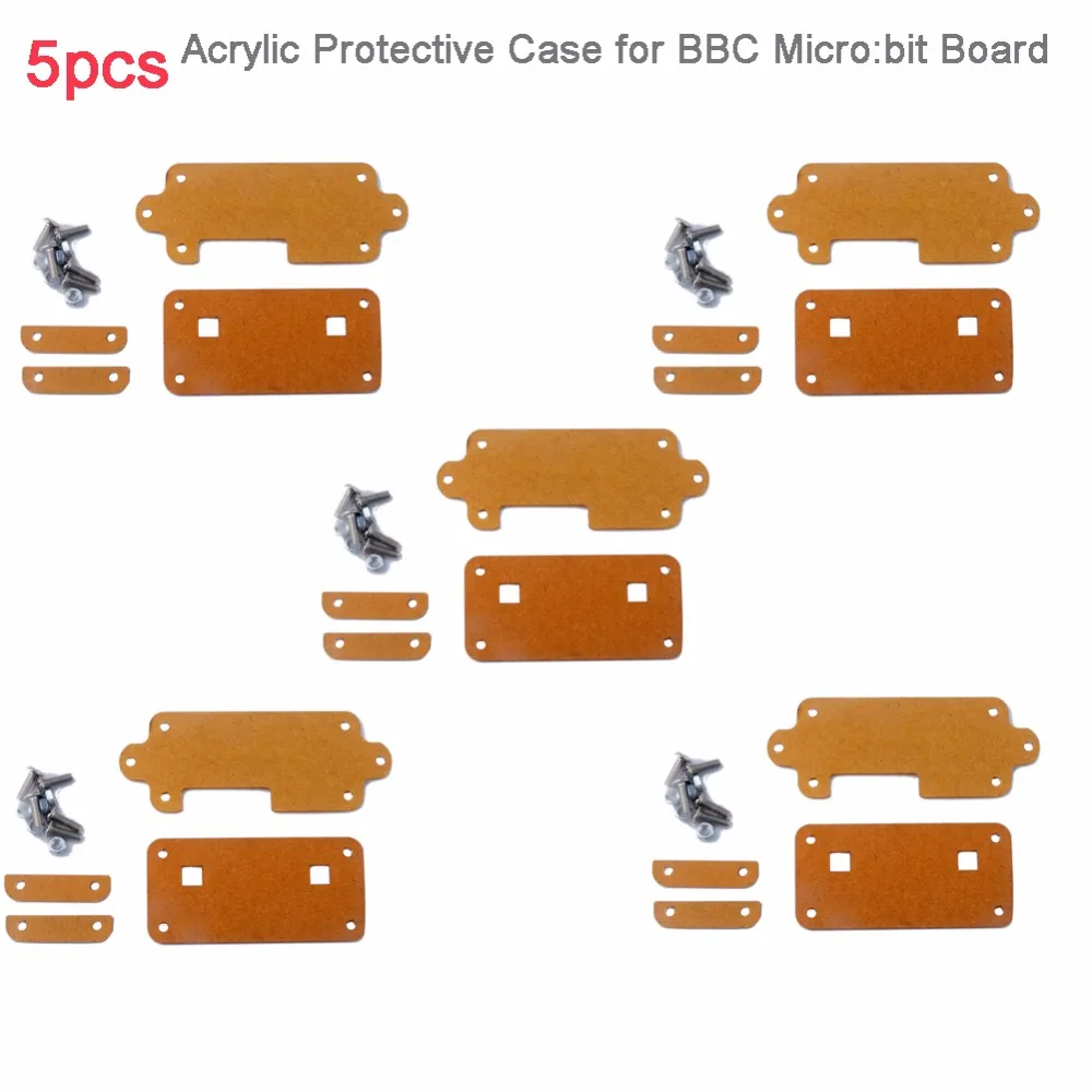

5pcs Protective Case Acrylic Transparent Case Box Enclosure for BBC Micro:bit Microbit Development Board Kids Education FZ3241