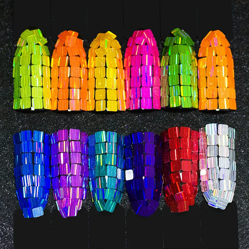 

Mtssii Square Dazzling Nail Art Sequins Colorful Nail Glitter Polish Flakes Decorations Charm Nail Art Decorations Accessories