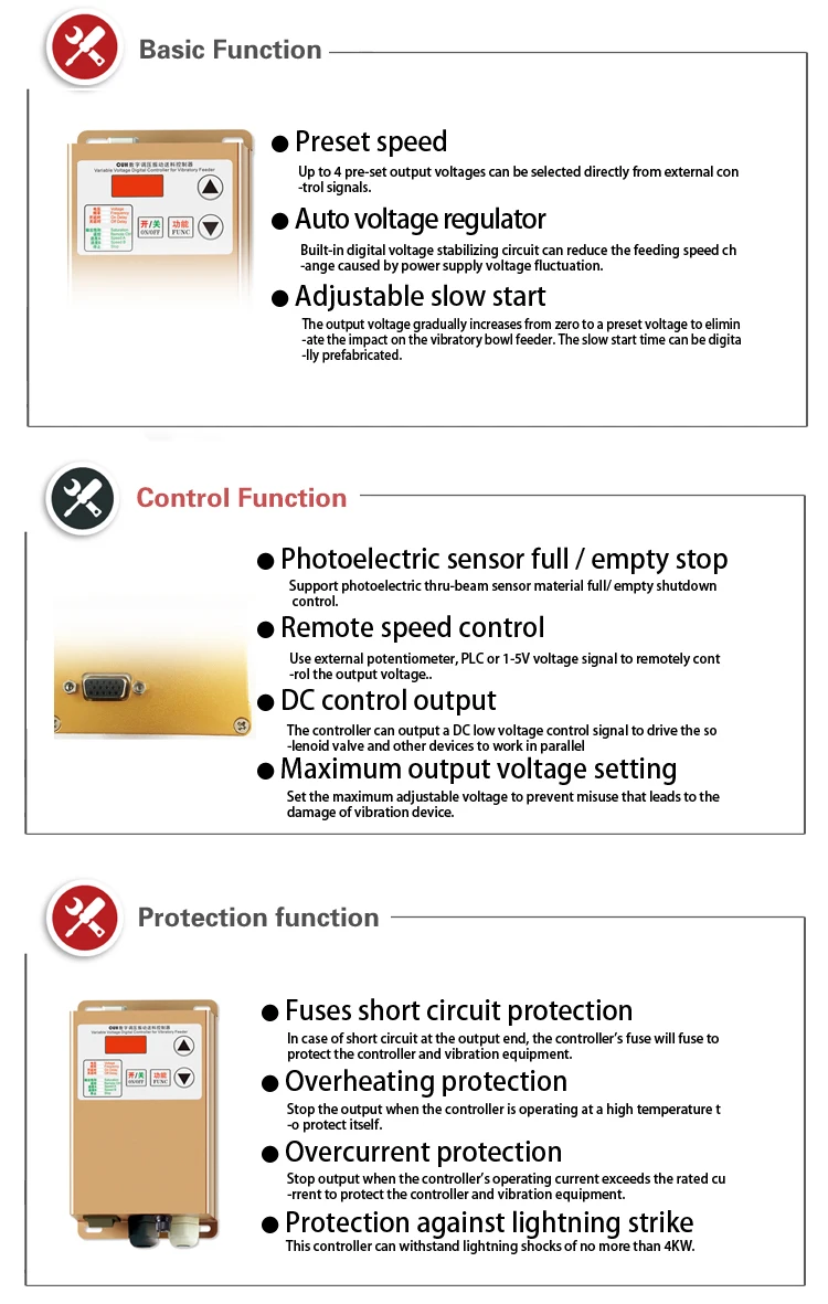 SDVC20-L 10A Variable Voltage Controller Digital pressure regulating circular vibration direct vibration feeding vibration plate (9)