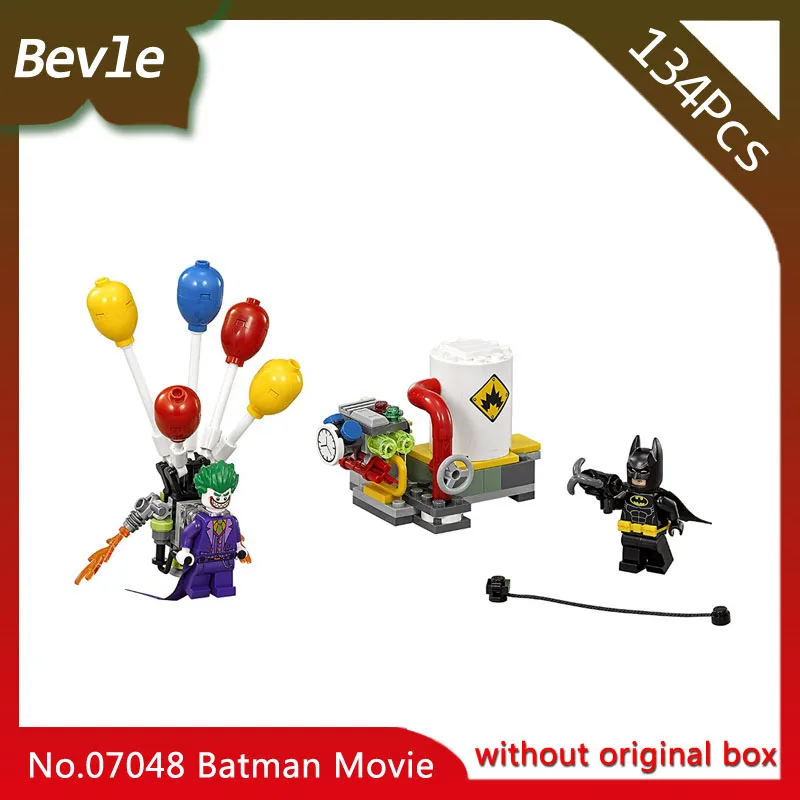 

Bevle Store LEPIN 07048 124Pcs Batman movie Series Clown Balloon Escape Model Building set Blocks For Children Toys 70900