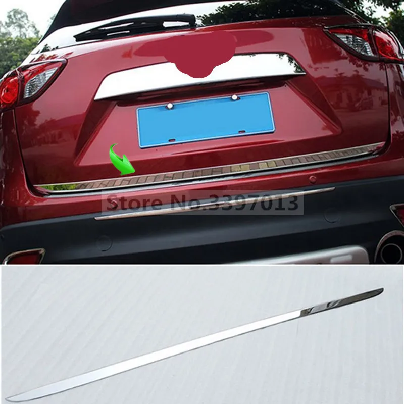 For Mazda Cx-5 2012-2016 Chrome Rear Trunk Lid Tailgate Cover Trim Strip Molding