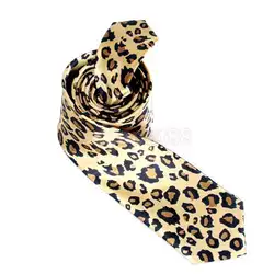 Унисекс повседневные Тонкий галстук тонкие узкий галстук на шею-Леопардовый принт