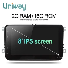 Uniway 2G 16G 2 din android car dvd for vw passat b5 b6 golf 4 5