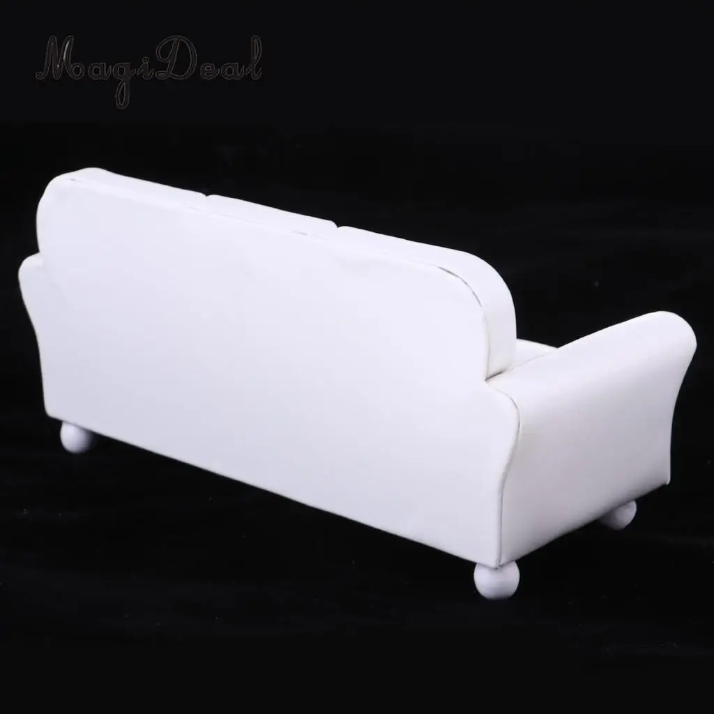 1/12 кукольный домик мебель кожаный диван стул Миниатюрная модель гостиная аксессуары для мебели украшения белый