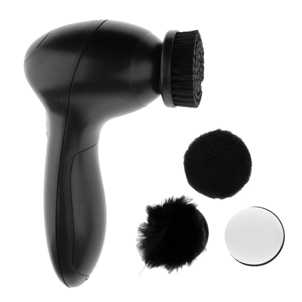 

6 Piece Set Automatic Electric Handheld Shoe Shine Care Set Polish Brush Clean Kit