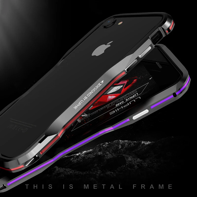 LUPHIE для Apple iPhone 7 Plus чехол твердый Роскошный тонкий металлический алюминиевый каркас защитный бампер чехол для телефона для iPhone 8 чехол
