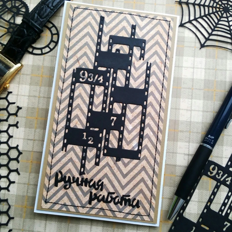 

JC Metal Cutting Dies for Scrapbooking Dies Ladder Frame Background Cut Die Craft Stencil Handmade Card Making Model Decoration