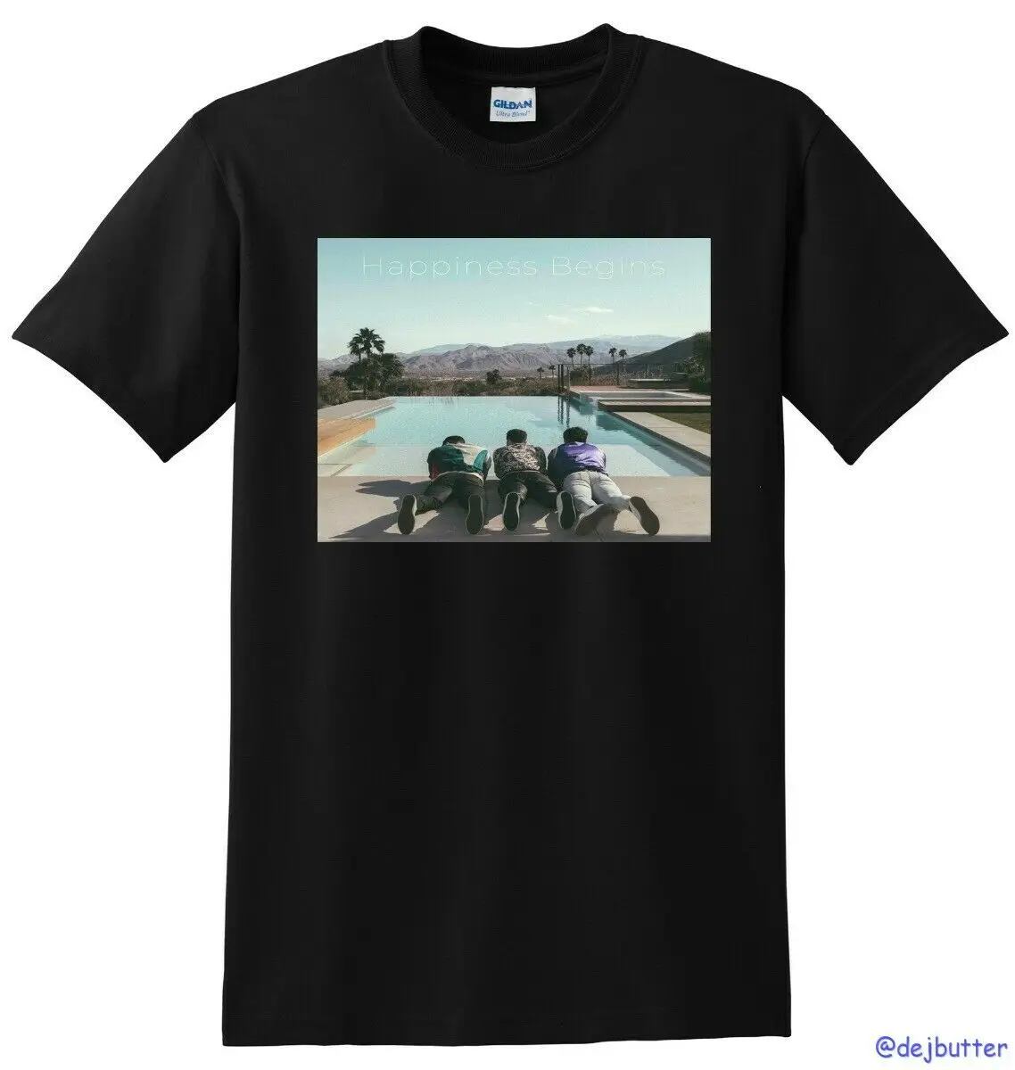 

*NEW* JONAS BROTHERS T SHIRT happiness begins vinyl cover SMALL MEDIUM LARGE XL