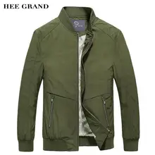 HEE GRAND Männer Stilvolle Jacken 2017 Neue Frühling Herbst Stehen kragen Rib Sleeve Schmal Geschnittene Dünne Jacken Plus Größe M-3XL MWJ2371