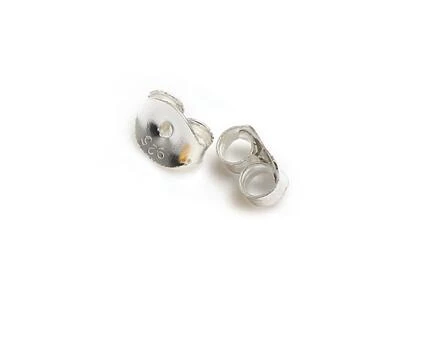 Серьги гайки из натурального серебра 925 пробы 10 пар 5 мм|earring accessories|sterling silver ear nutsear