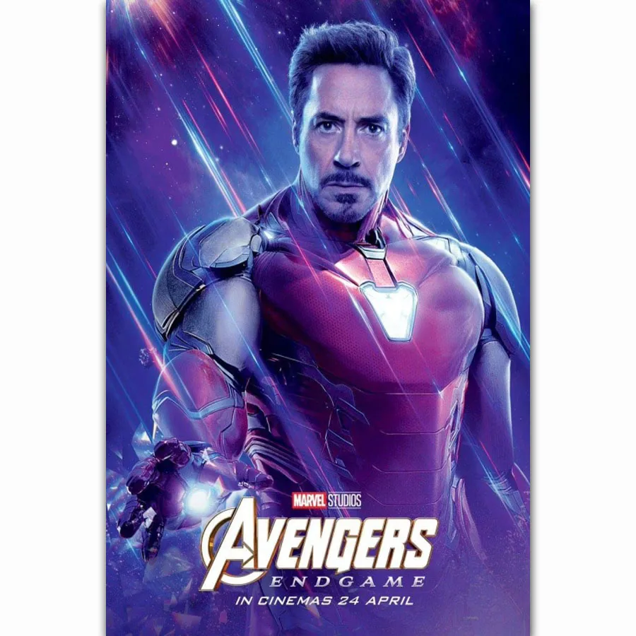 Us 589 Mq3915 Avengers Endgame Marvel 2019 Movie Iron Man Character Comic Poster Art Print Canvas Wall Picture For Living Room Decor In Painting