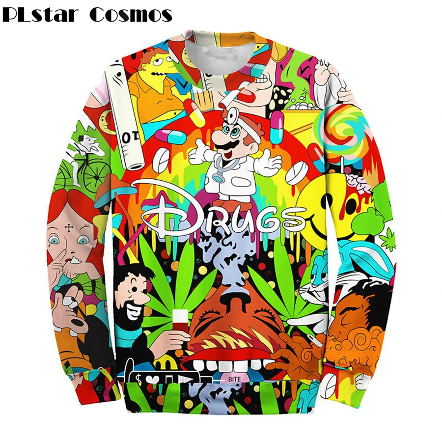  2018 New hot doctor Mario drugs print 3d sweatshirt men/women Lovely hoodies clothes moleton mascul