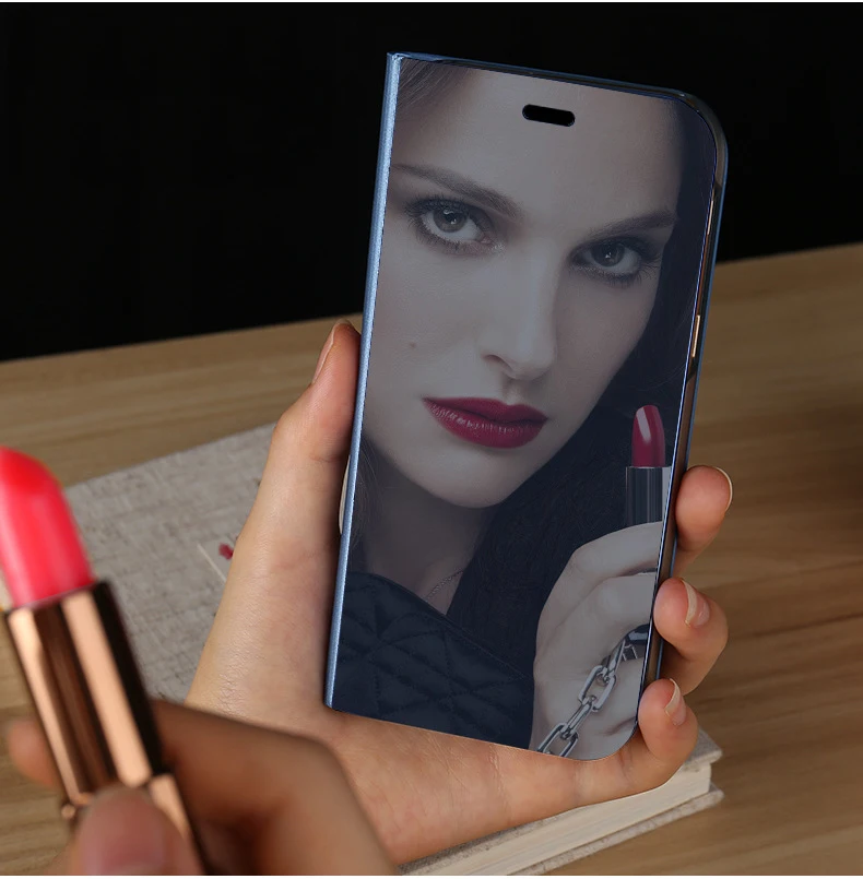 Умный зеркальный флип чехол для Samsung Galaxy S8 A5 A8 J5 J7 J4 J6 J8 2018 S9 Plus S7 Edge S6 Note 8 9 5 4 A3 J3 2017