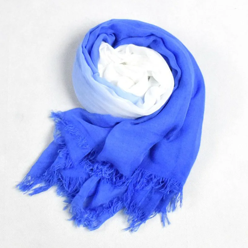 VISROVER унисекс модальный шарф хиджаб яркий цвет Dip Dye очень мягкий хлопок Handfeeling