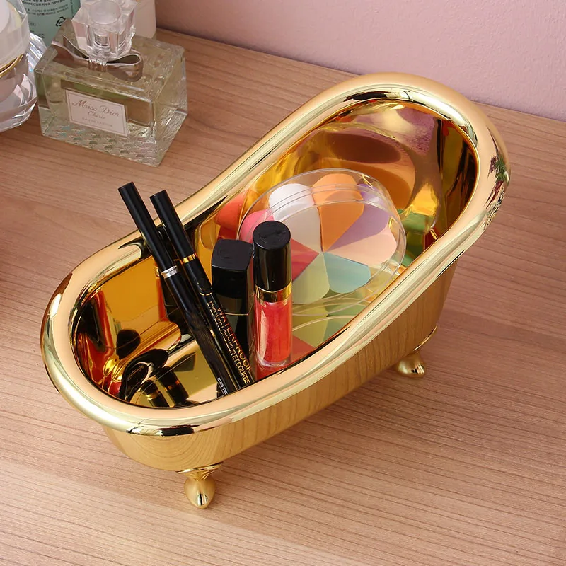 Soap Storage box Bathroom Accessories Mini Bathtub Storage Box Toothpaste Toothbrush Cosmetic Makeup Tool Storage box