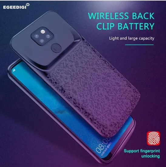 

Egeedigi Fashion Portable Battery Charge Case For Huawei Mate 20 Lite/Pro External Extend Soft Silicone Power Case Cover Fundas
