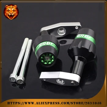 

For KAWASAKI ER-6F ER6F 2012-2014 2013 Motorcycle Frame Slider Anti Crash Protector Bobbins Falling Protection Protect green