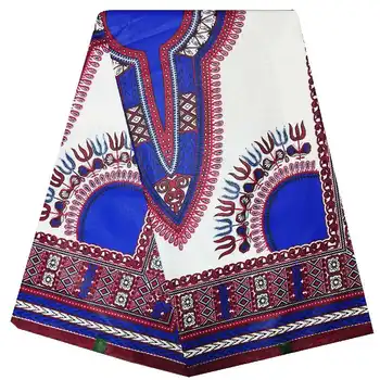 

white and blue color african ankara dashiki wax print fabric lady wedding party nice dress kitenge by 6 yards