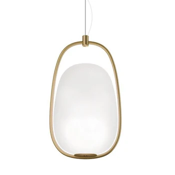 

Modern Led Metal Pendant Lights Wrought Iron Glass Round Ball Brass Rod Hanging Lamp For Living Roomcafekitchen Nordic Lighting