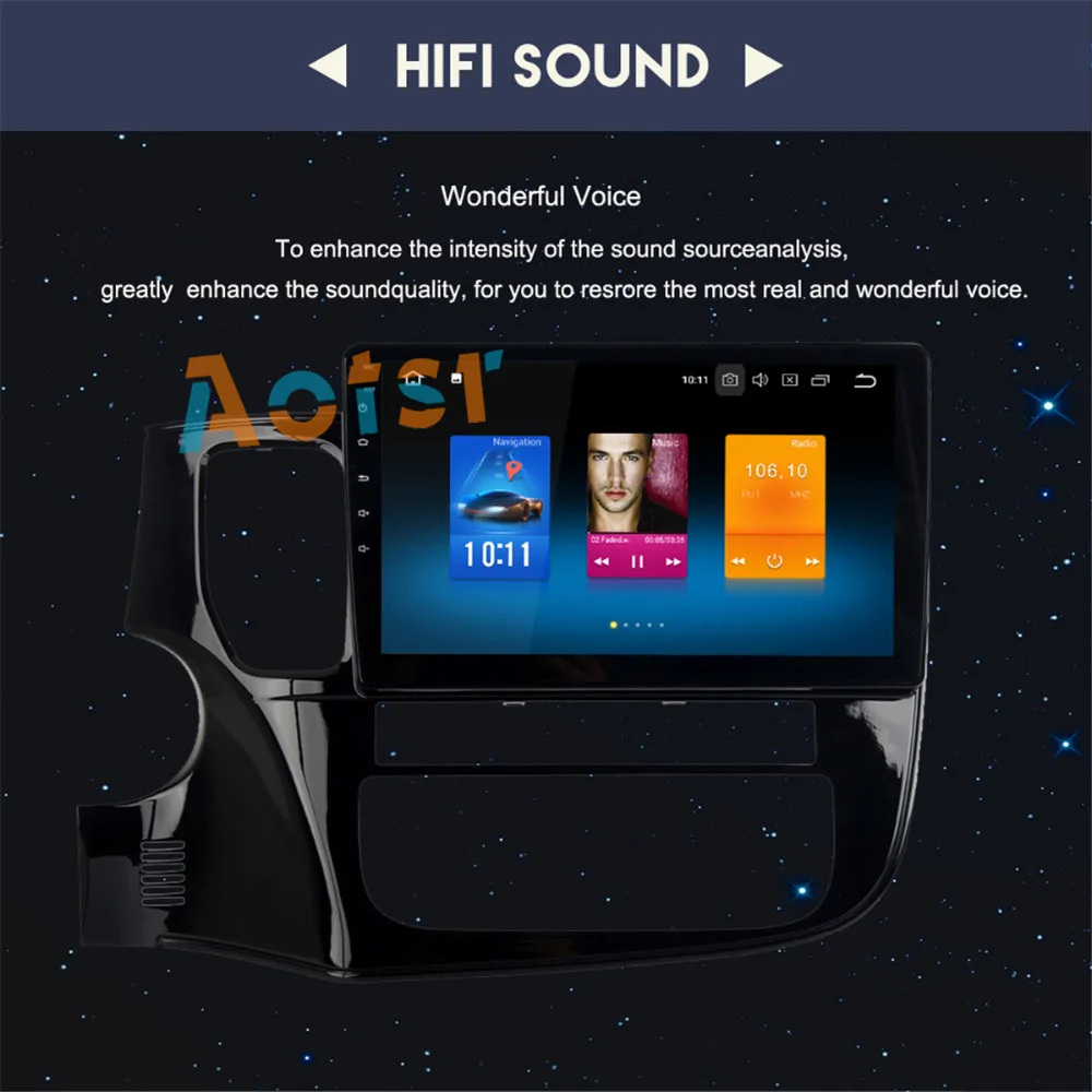 Clearance top quality 10.2"Android 8.0 tape recorder Car DVD GPS for MITSUBISHI OUTLANDER 2014-2017 headunit video player Radio Stereo rds 5