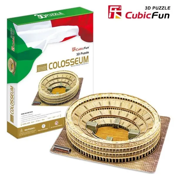 

candice guo! Special authentic cubicfun 3D puzzle paper model Ancient Italy Rome Colosseum great architecture birthday gift 1pc