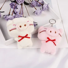 Animais de pelúcia bonito porco brinquedos e como fivela de carro/chaveiro/pequeno pingente kawaii bebê & meninas & meninos presentes de aniversário(China)