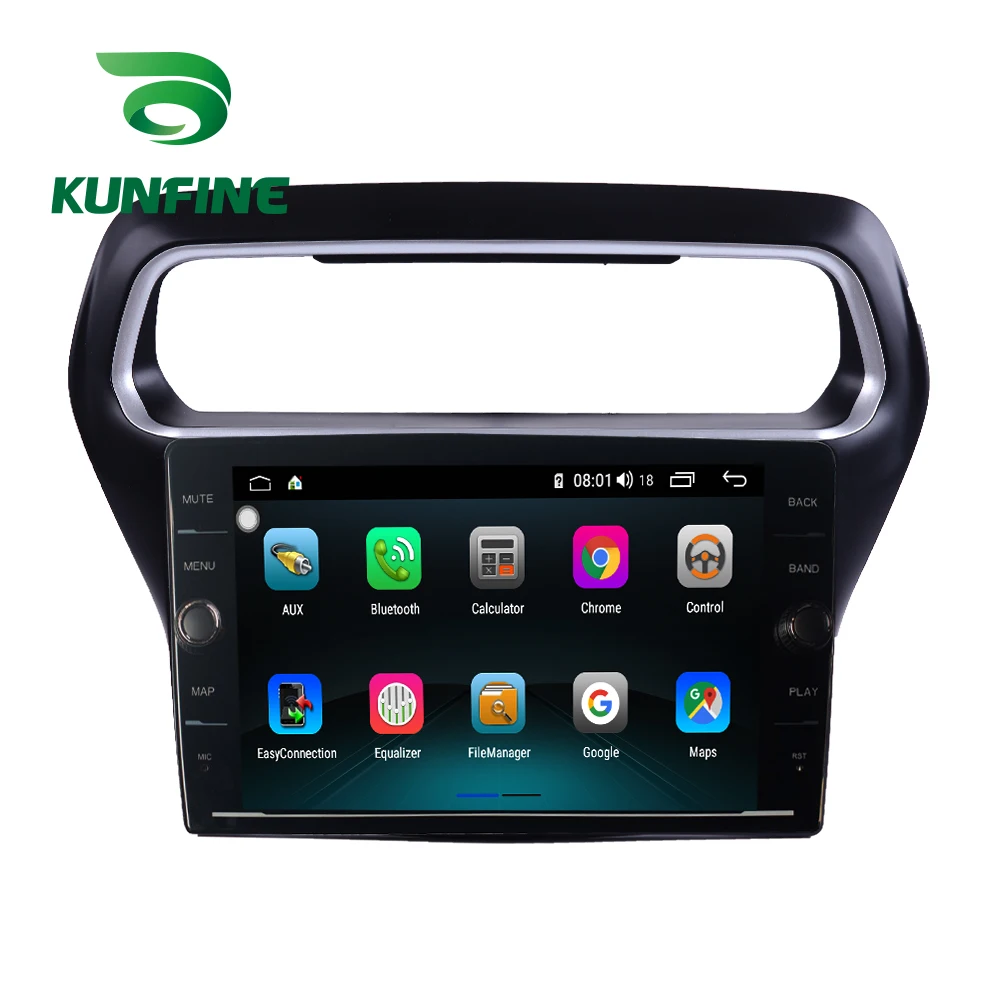 Excellent Octa Core ROM 64GB Android 8.1 Car DVD GPS Navigation Player Deckless Car Stereo for Ford Escort 2015 2016 2017 Radio Head Unit 2