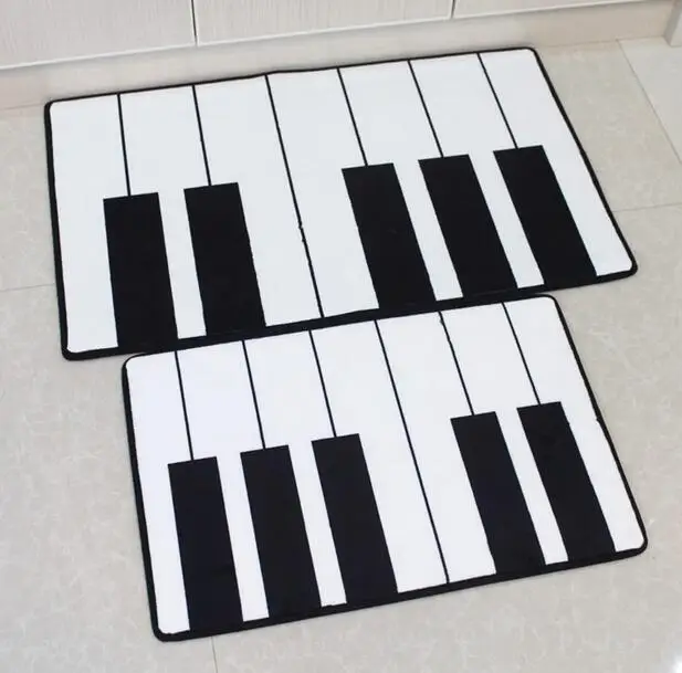 Мультяшный нескользящий кухонный коврик ковёр с дизайном пианино для мальчиков