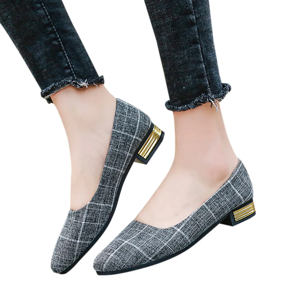 SAGACE/лоферы Летняя женская обувь с острым носком в мелкую клетку Los zapatos Модные