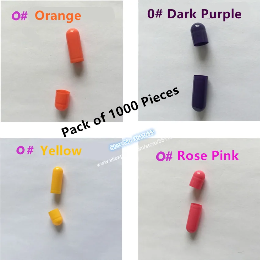 

1000pcs/lot Size 0# Dark Purple Separated Empty Capsule Shells Gelatin Capsule Shells Orange Empty Powder Capsule Shells Packing