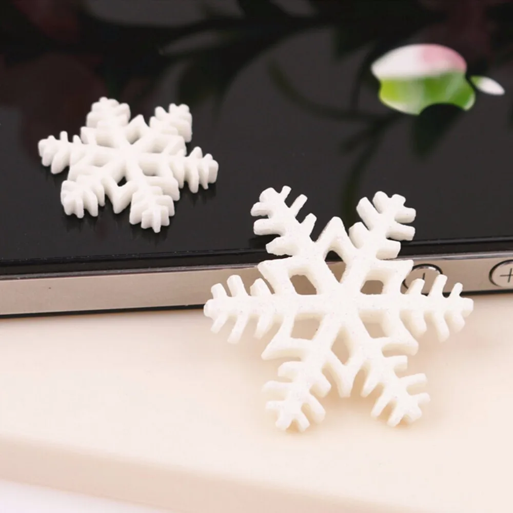 Новые блестки на Рождество Снежинка из смолы плоские пластмассовые кабошоны цветы для девочек банты для волос Xmas Tree Deco